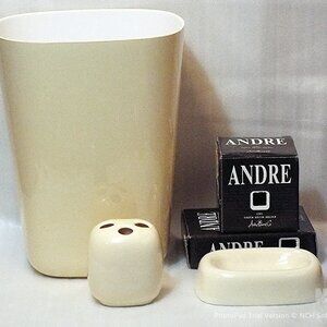 Andre Richard Regal Bathroom Accessory Set – Soap Dish, Toothbrush Holder & Tras
